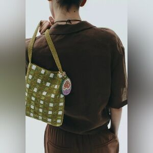 New! ZARA Fantasy Beaded Mini Bucket Bag